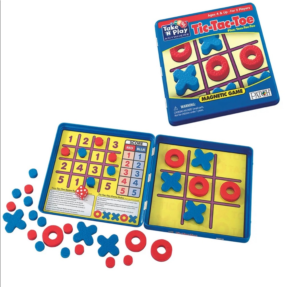 New Patch Tic-Tac-Toe Magnetic Game. Great for car rides!